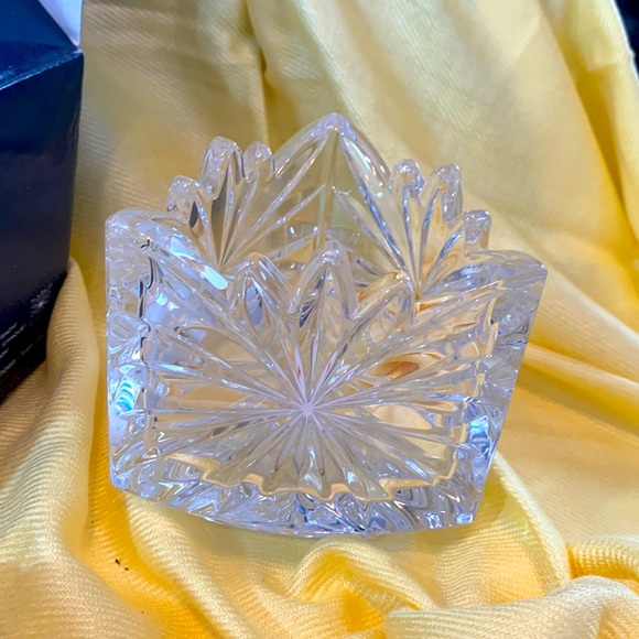 Mikasa Other - Mikasa Fire Blossom Full Lead Crystal Triangle Tea-light CandleHolder